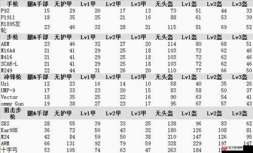 绝地求生大逃杀全武器伤害属性详解，探寻各类武器中伤害最高的选择